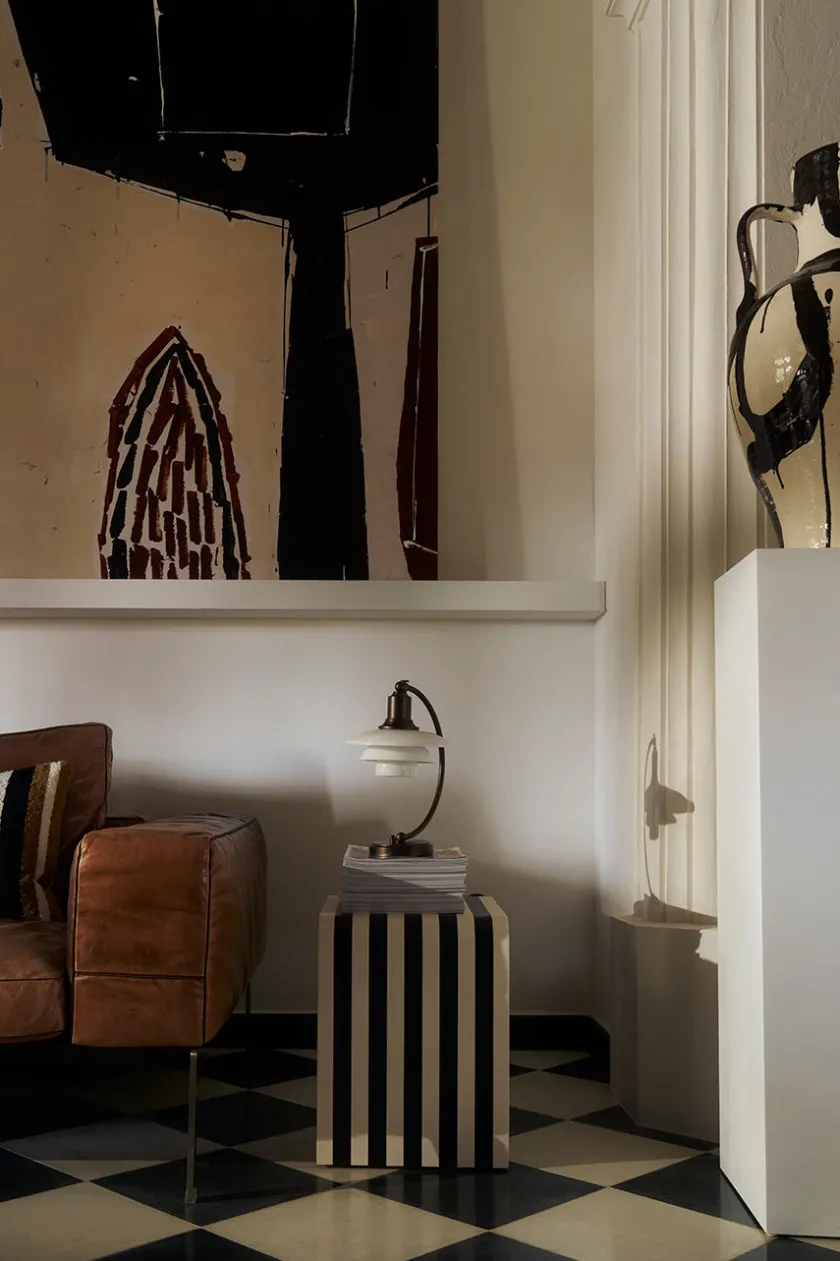 Louis Poulsen PH 2/2 Luna Bordlampe, Aged Brass fra> Spots