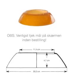 Louis Poulsen PH 3½-3 Mellemskærm i ravfarvet glas fra> Louis Poulsen Lampeskærme|Reservedele Til Lamper
