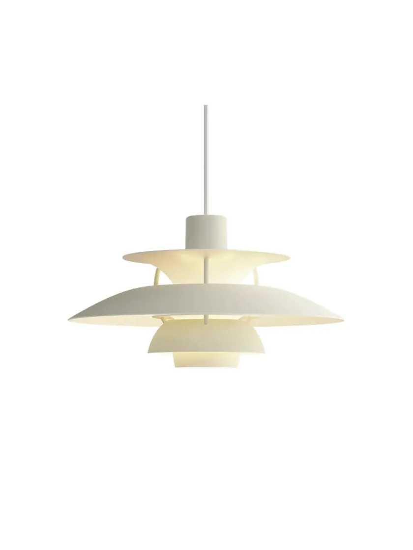 Louis Poulsen PH 5 Mini Pendant, Monochrome Pale Pewter af Poul Henningsen> Pendler|Spots