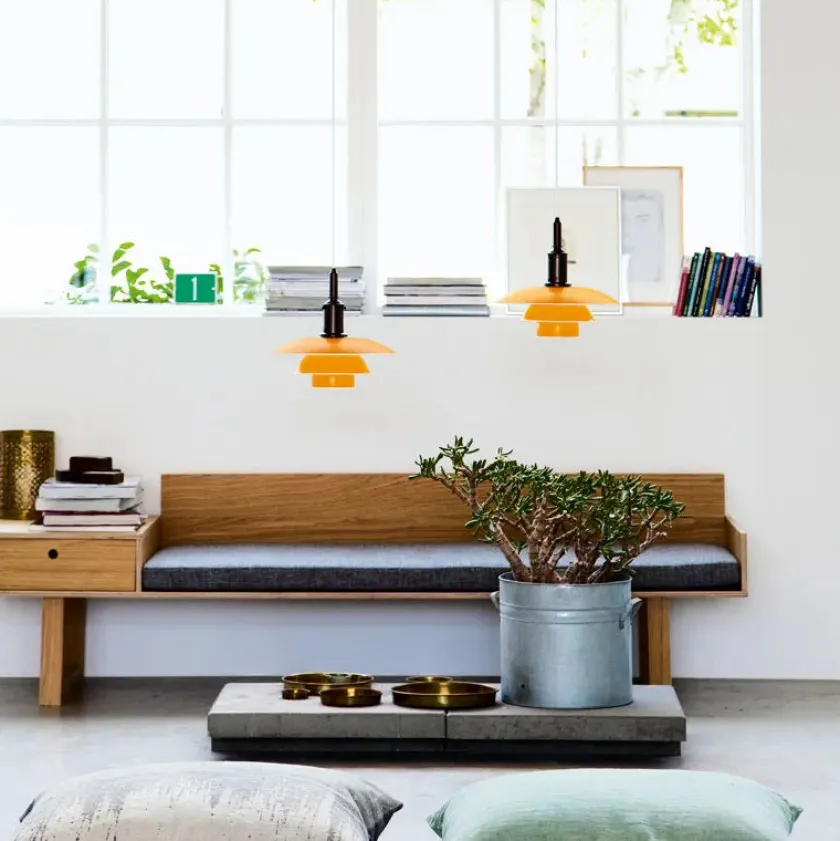 Louis Poulsen PH 3½-3 Pendel, hvid af Poul Henningsen> Pendler|Spots