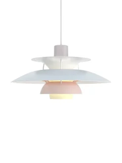Louis Poulsen PH 5 pendel, Pastel Oyster Blue Rose af Poul Henningsen> Pendler|Spots