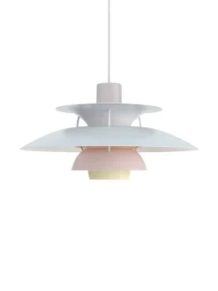 Louis Poulsen PH 5 pendel, Pastel Oyster Blue Rose af Poul Henningsen> Pendler|Spots