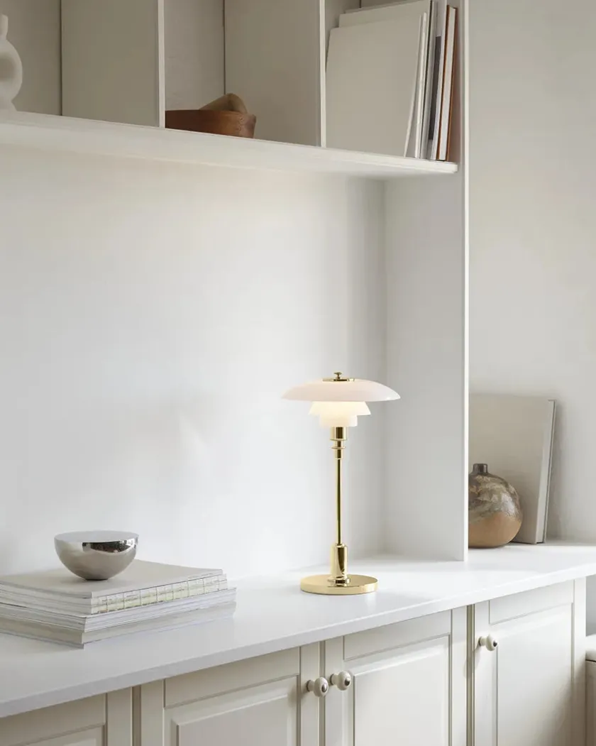 Louis Poulsen PH 2/1 Portable Bordlampe, krom fra> Portable Lamper|Skrivebordslamper