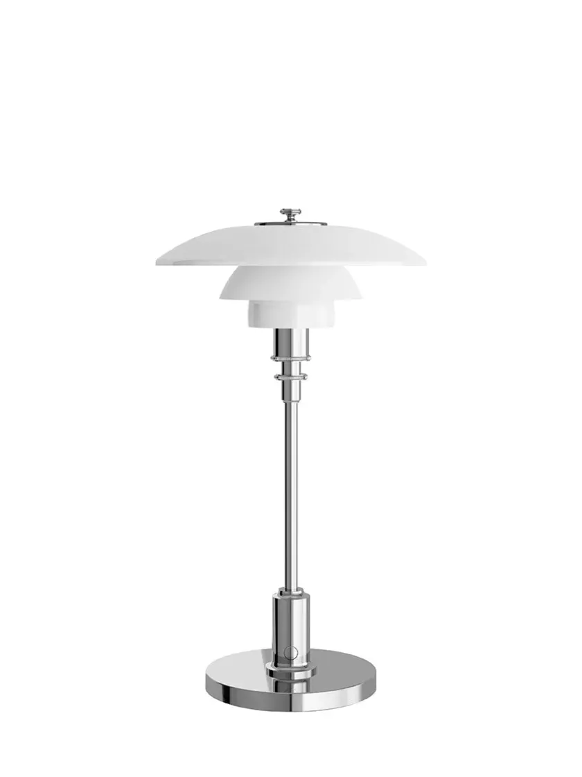 Louis Poulsen PH 2/1 Portable Bordlampe, krom fra> Portable Lamper|Skrivebordslamper
