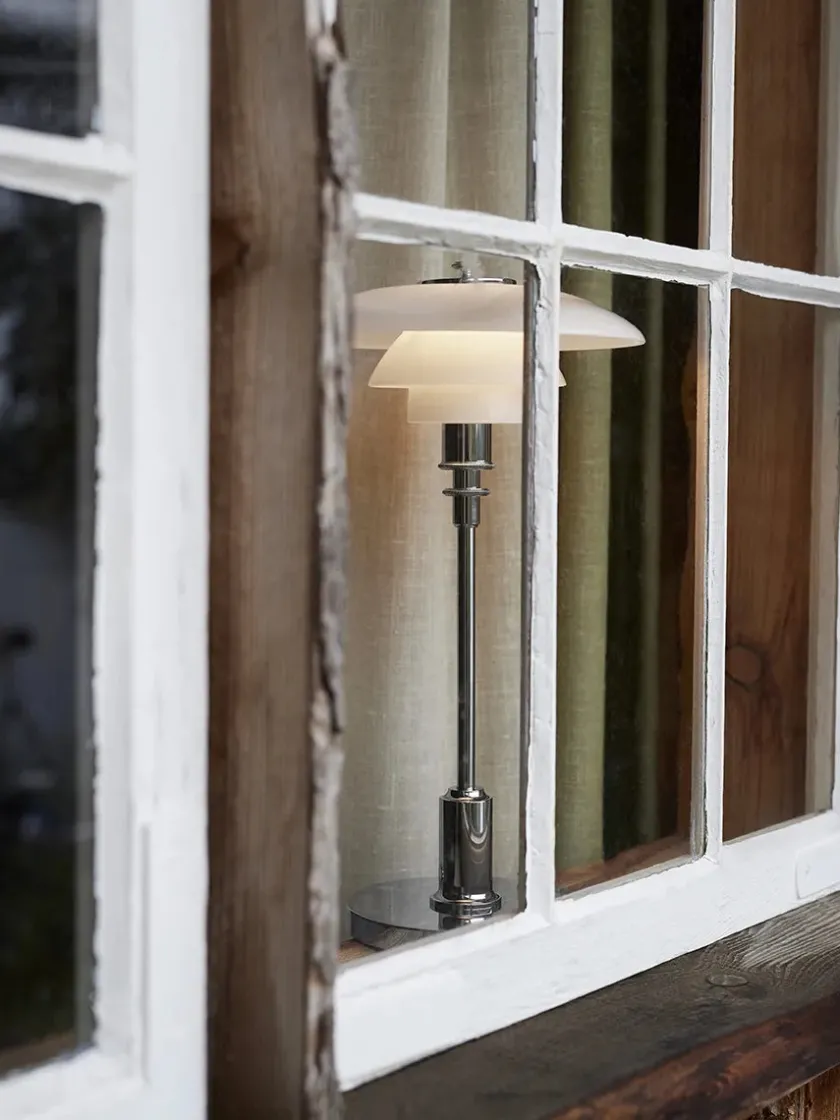 Louis Poulsen PH 2/1 Portable Bordlampe, messing fra> Portable Lamper|Skrivebordslamper