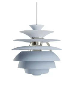 Louis Poulsen PH Snowball, dusty blue/chrome af Poul Henningsen><noscript><img width=
