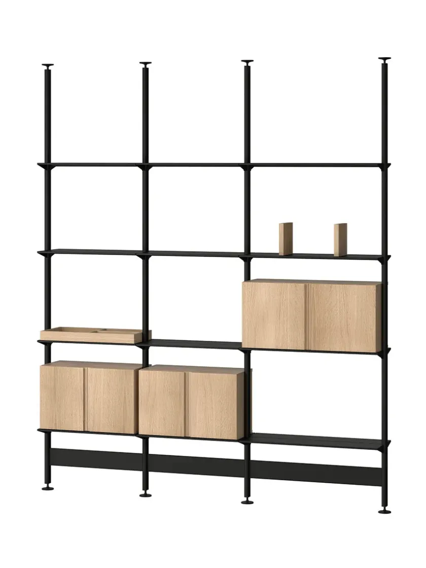 String Furniture Pira G2 Floor-to-Ceiling Shelving Bundle C fra String> Reolsystemer