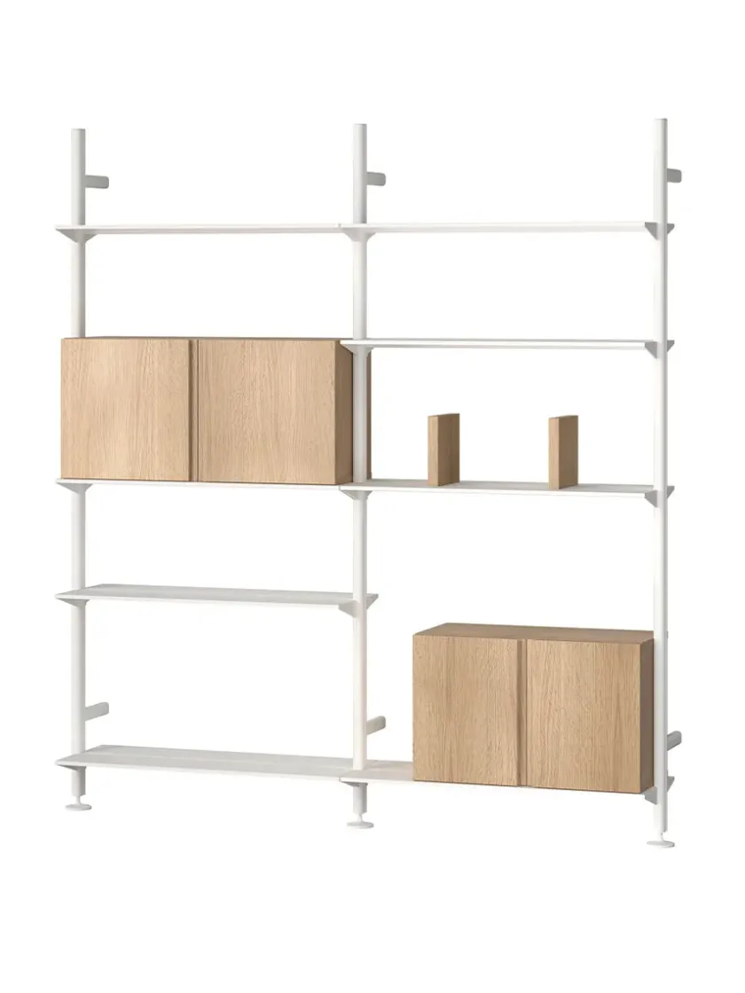 String Furniture Pira G2 Floor-to-Wall Shelving Bundle D fra String> Reolsystemer