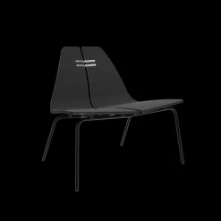 Fritz Hansen PK23 forsidepolstret, Black af Poul Kjærholm> Lænestole
