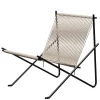 Fritz Hansen PK4 Loungestol i natur, sort stel af Poul Kjærholm> Loungestole|Lænestole