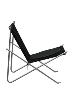 Fritz Hansen PK4 Loungestol i natur, stålstel af Poul Kjærholm><noscript><img width=