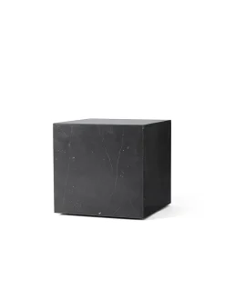 Audo Copenhagen Plinth Cubic Black Nero Marquina marmor fra> Sideborde Og Små Borde