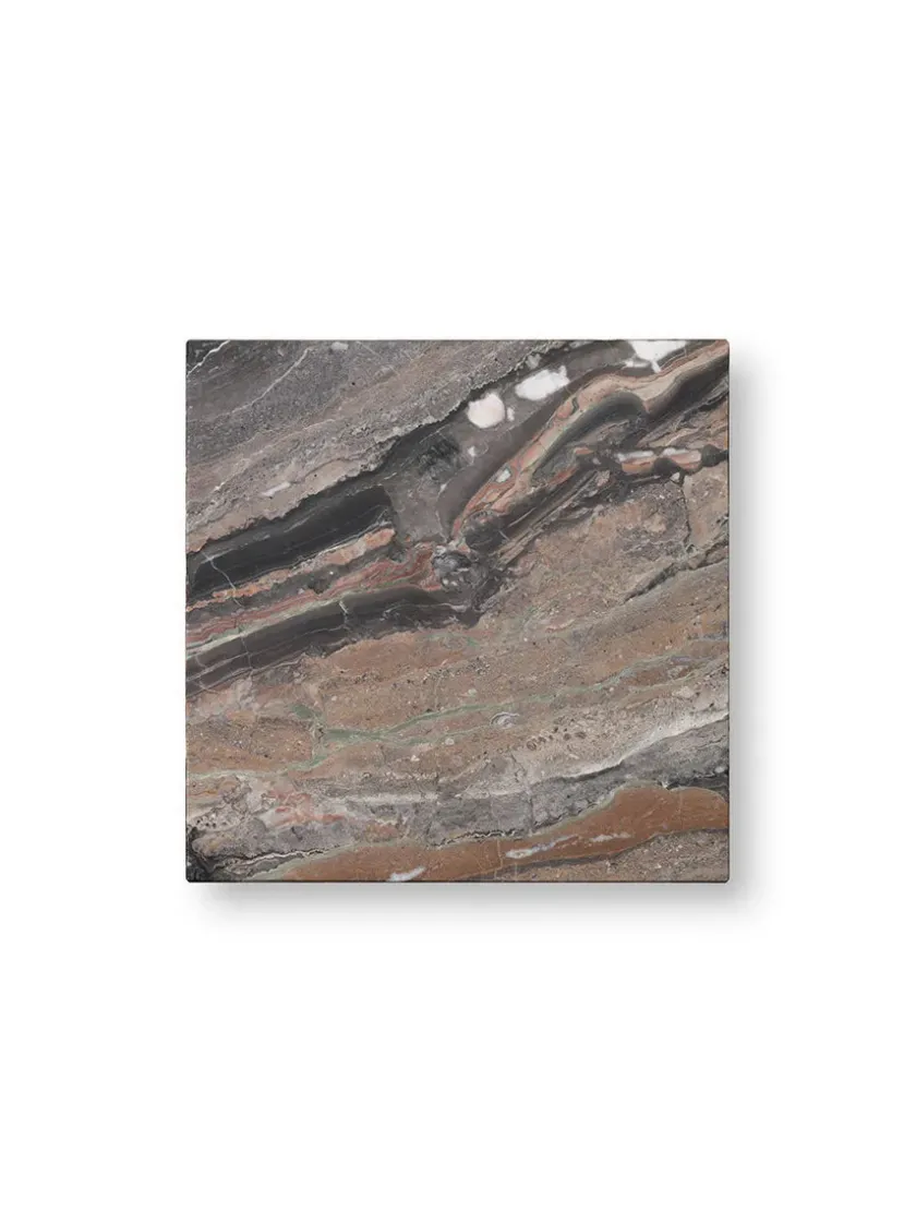 Audo Copenhagen Plinth Cubic, grey galaxy marble fra> Sideborde Og Små Borde
