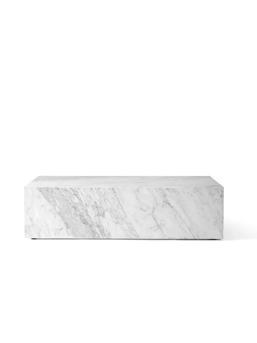 Audo Copenhagen Plinth Low, grey galaxy marble fra> Sofaborde