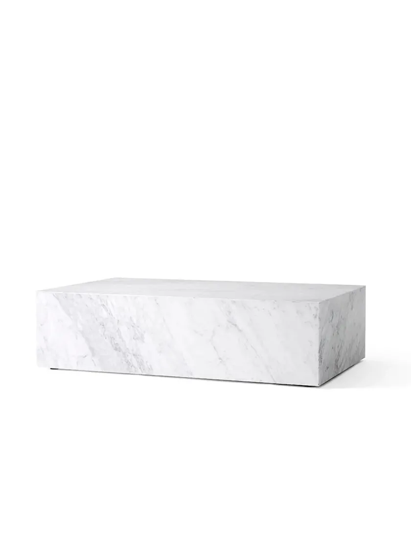 Audo Copenhagen Plinth Low, grey galaxy marble fra> Sofaborde