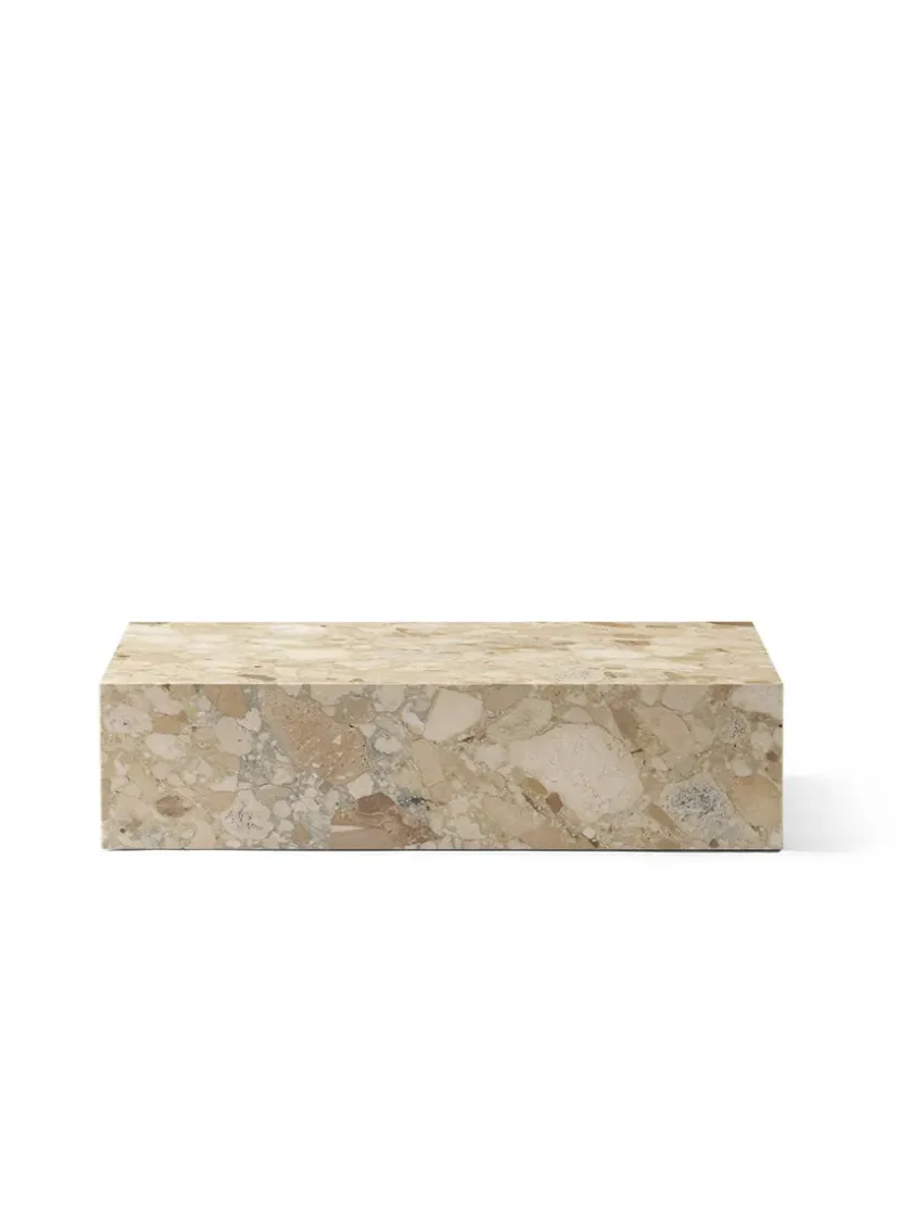 Audo Copenhagen Plinth Low, grey galaxy marble fra> Sofaborde