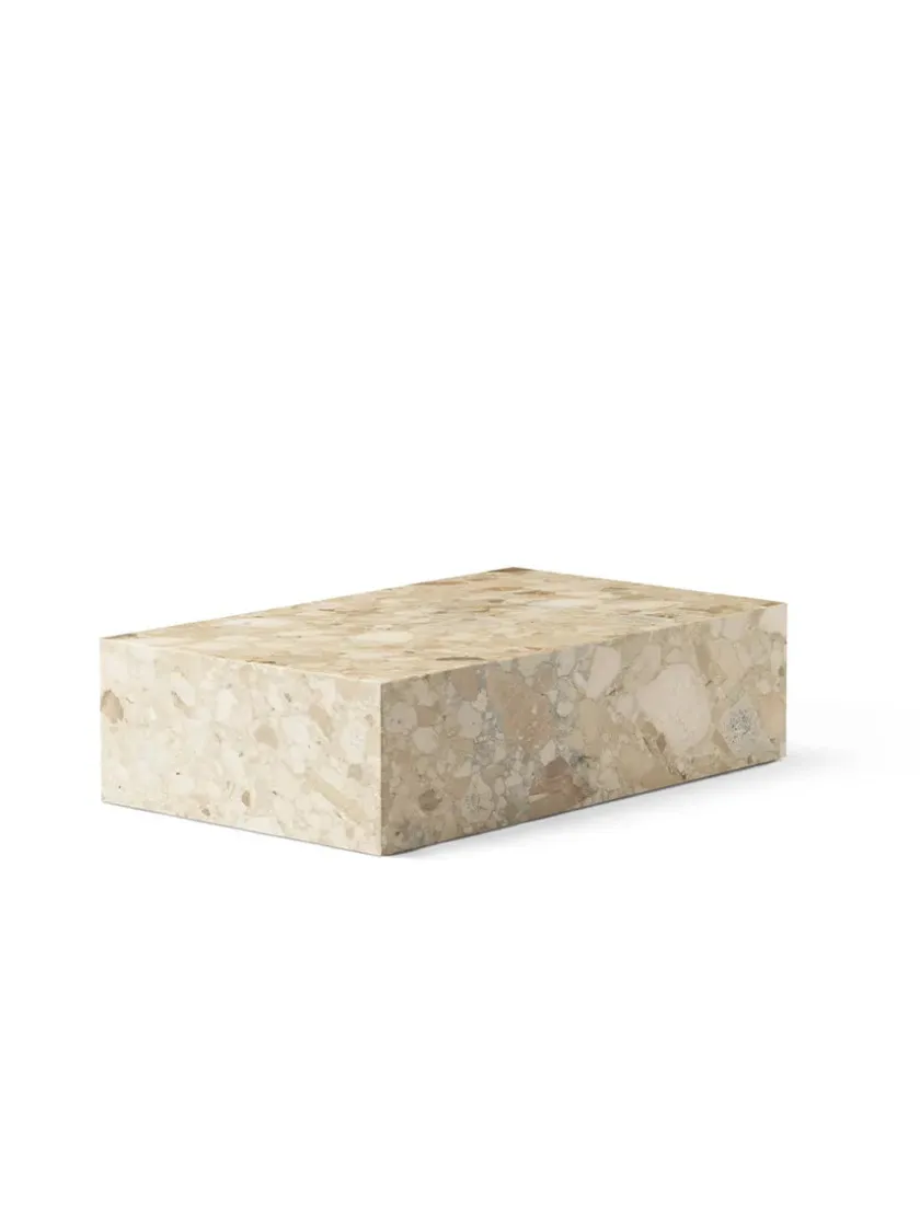 Audo Copenhagen Plinth Low, grey galaxy marble fra> Sofaborde