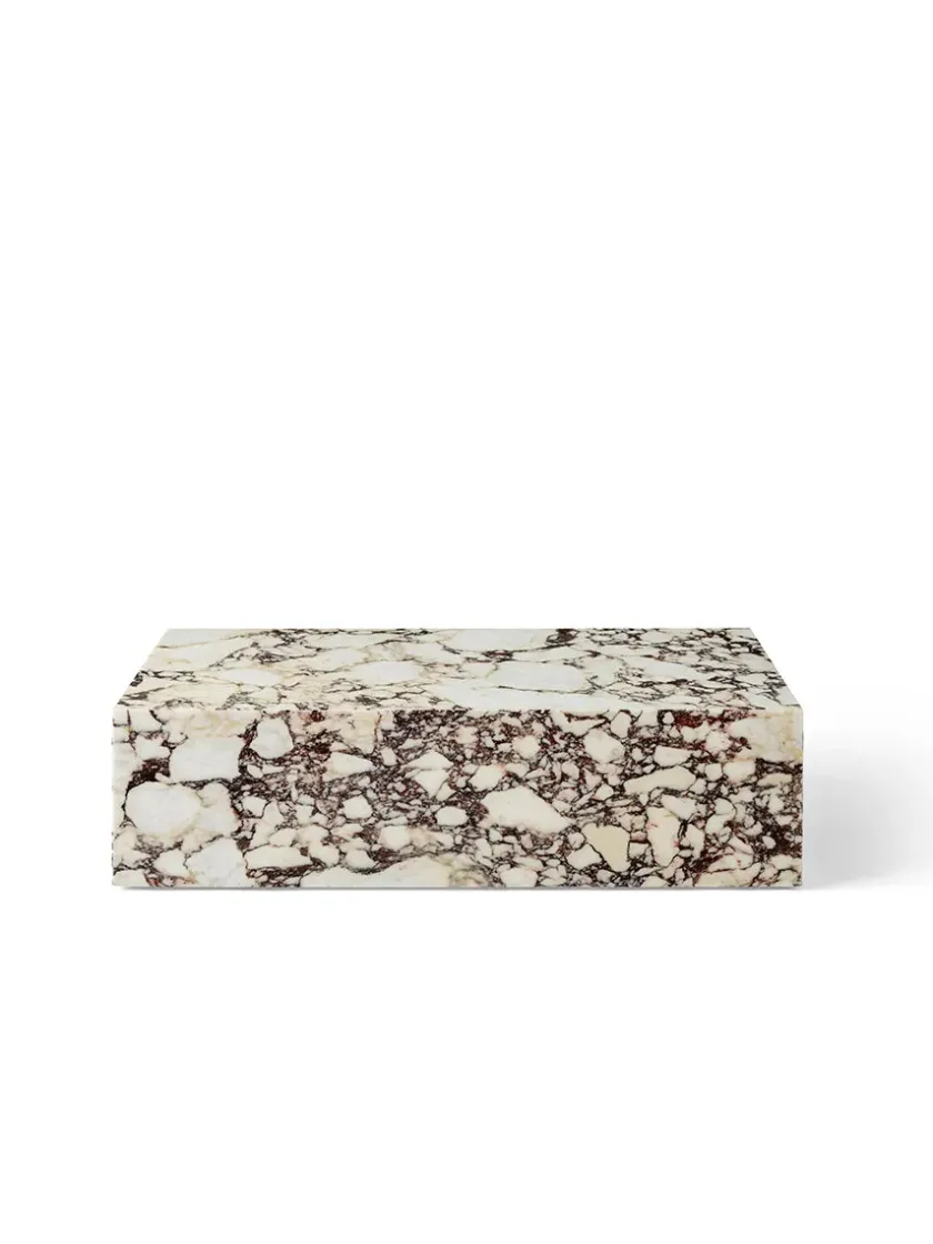 Audo Copenhagen Plinth Low, grey galaxy marble fra> Sofaborde