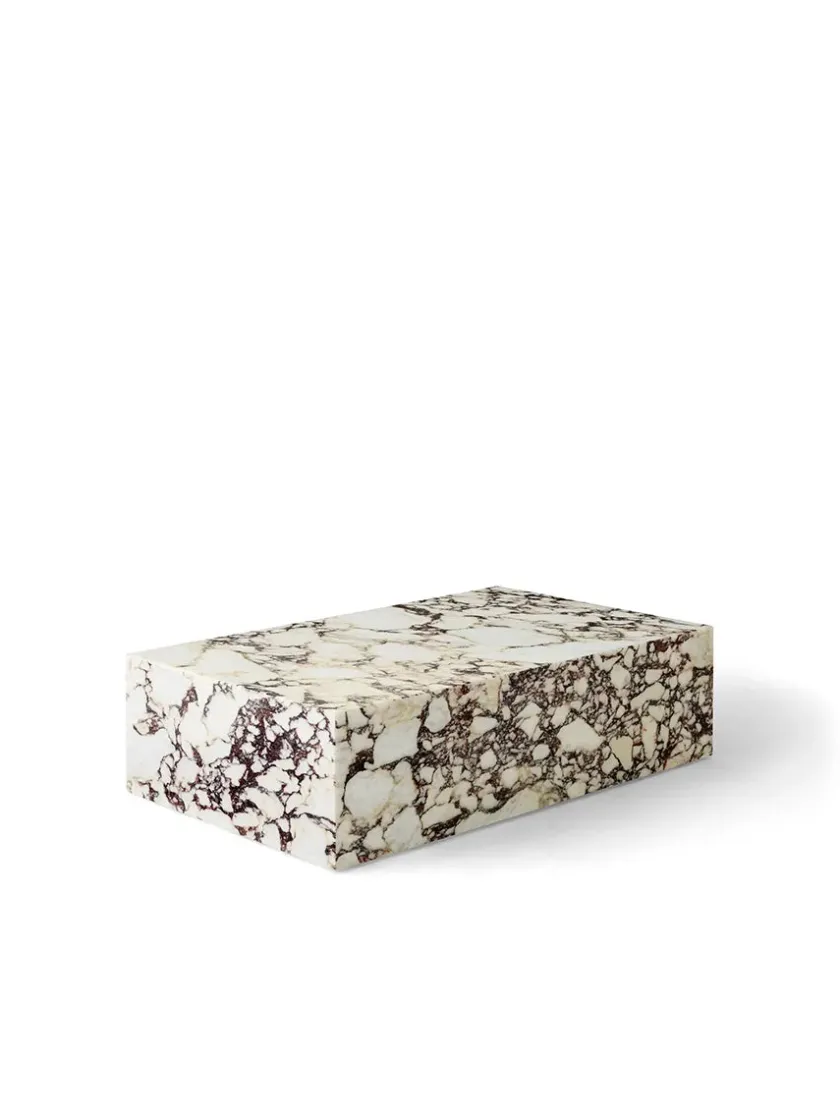 Audo Copenhagen Plinth Low, grey galaxy marble fra> Sofaborde