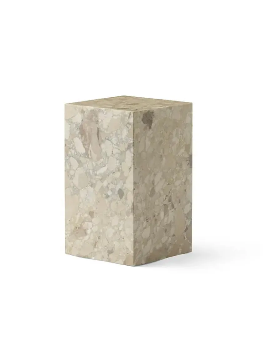 Audo Copenhagen Plinth Tall, grey galaxy marble fra> Sideborde Og Små Borde