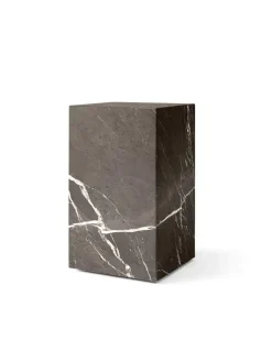 Audo Copenhagen Plinth Tall Grey Kendzo marmor fra> Sideborde Og Små Borde