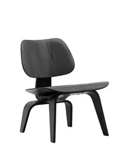 Vitra Plywood Group LCW, sortlakeret ask fra> Loungestole|Lænestole
