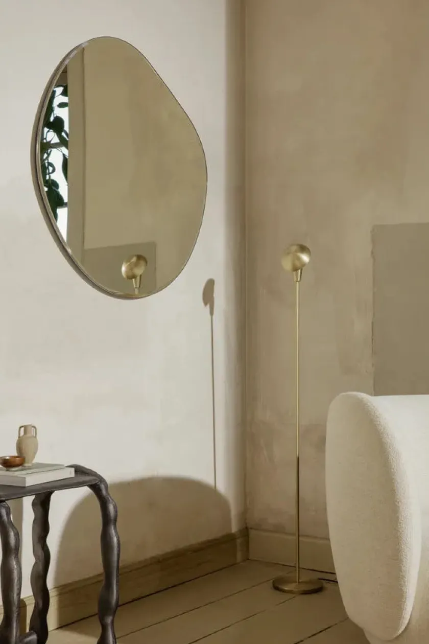 Ferm Living Pond Mirror XL, Dark Chrome fra> Spejle