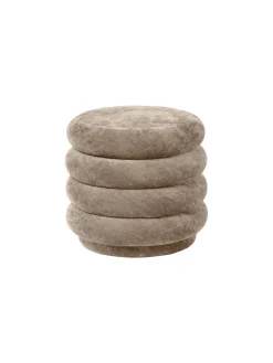 Ferm Living Pouf Round, faded velvet fra><noscript><img width=