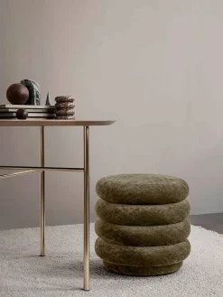 Ferm Living Pouf Round, faded velvet fra><noscript><img width=