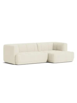HAY Quilton 2,5 pers. Sofa, Flamiber Cream A5, højre fra> Sofaer