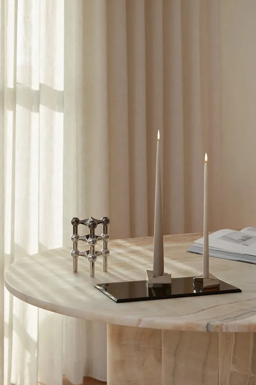 STOFF Nagel Reflect Lysestage, krom fra> Lysestager