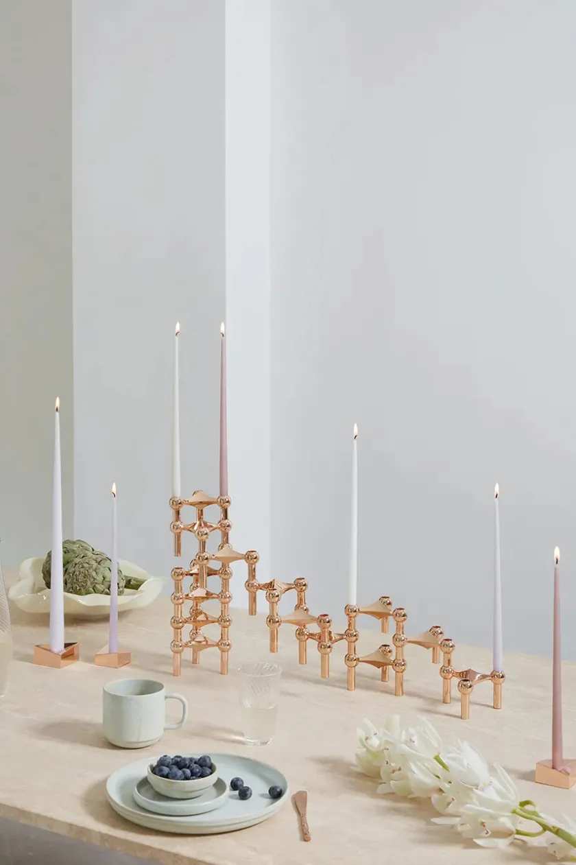 STOFF Nagel Reflect Lysestage, krom fra> Lysestager