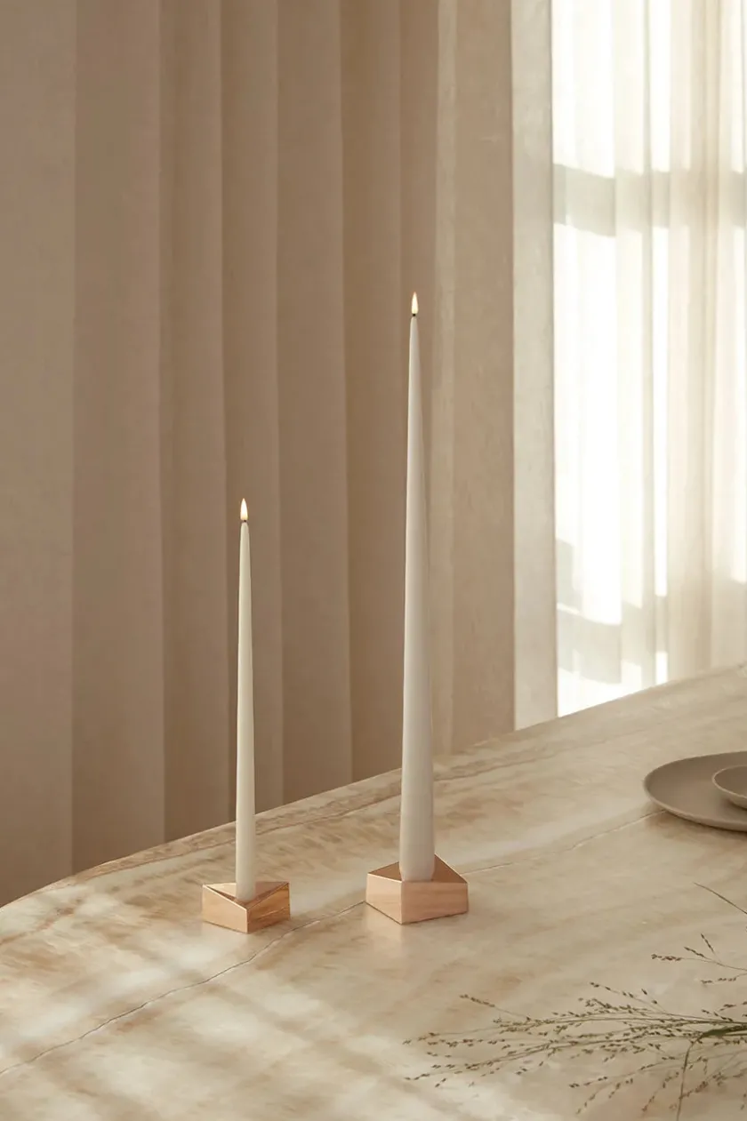 STOFF Nagel Reflect Lysestage, sort krom fra> Lysestager