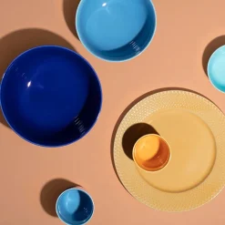 Lyngby Porcelæn Rhombe krus, blå fra> Service