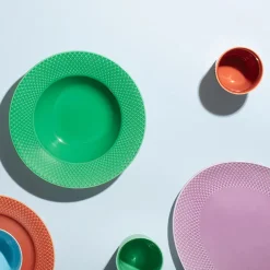 Lyngby Porcelæn Rhombe krus, blå fra><noscript><img width=