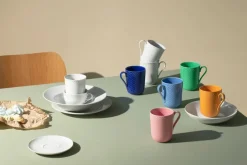 Lyngby Porcelæn Rhombe krus m. hank, mørk blå fra> Service