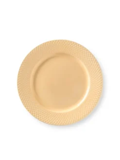 Lyngby Porcelæn Rhombe tallerken, sand Ø27 cm fra> Service
