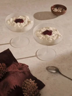 Ferm Living Ripple Champagne Saucers Frosted, sæt á 2 fra><noscript><img width=