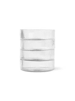 Ferm Living Ripple Serving Bowls Clear, sæt á 4 fra> Service
