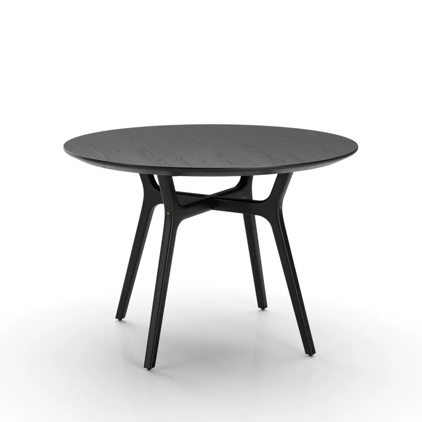 Stellar Works Rén spisebord Ø110cm sort malet eg, sort stel> Spiseborde