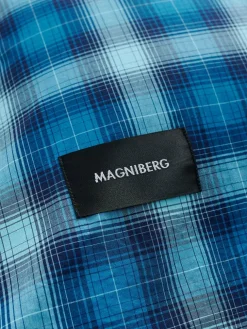Magniberg Rodeo Pillow Case, neon blue check fra><noscript><img width=