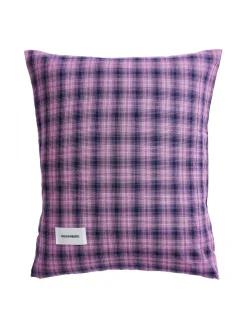 Magniberg Rodeo Pillow Case, neon pink check fra> Tekstiler Til Soveværelset