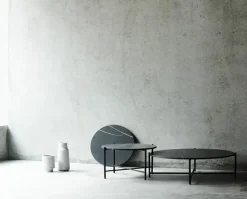Handvärk Round Coffee Table 90, sort marmor fra HANDVÄRK> Sofaborde
