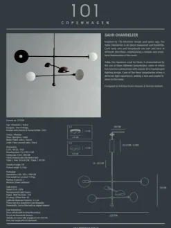 101 Copenhagen Sahn Chandelier, bronze fra><noscript><img width=