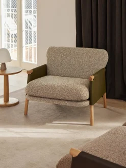 Fredericia Furniture Savannah Loungestol, grand linen/max 95 fra> Lænestole