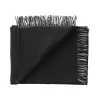 Silkeborg Uldspinderi Secret Plaid, granite/black fra> Puder Og Plaider