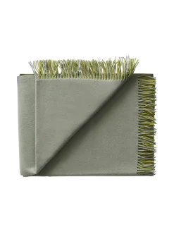 Silkeborg Uldspinderi Secret Plaid, lime/moss fra> Puder Og Plaider