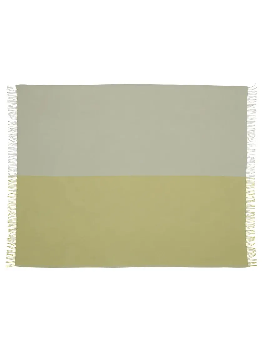 Silkeborg Uldspinderi Secret Plaid, lime/moss fra> Puder Og Plaider