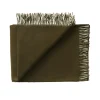 Silkeborg Uldspinderi Secret Plaid, moss/seaweed fra> Puder Og Plaider