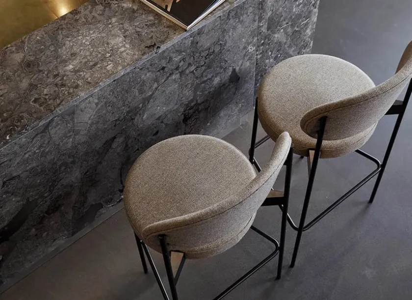 Verpan Serie 430 barstol, sort af Verner Panton> Barstole